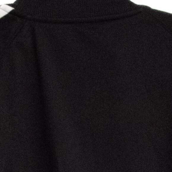 Athletic Works Black Track Jacket With Striped Sleeves & Embroidered Logo - Picture 6 of 8